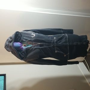 True Religion Grey long hoodie/ sweatshirt. Women's Medium.